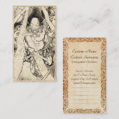 Coole klassische Vintage japanische Visitenkarte (Vorne/Hinten)