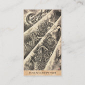 Coole klassische Vintage japanische Visitenkarte (Rückseite)