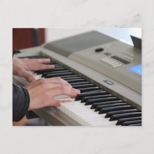 Coole Klavier Postkarte