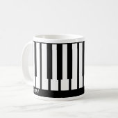 Coole Klaviertasten Kaffeetasse (Vorderseite Links)