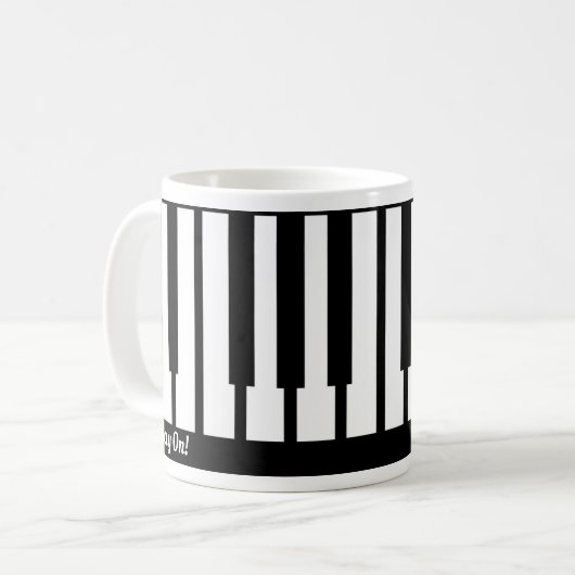 Coole Klaviertasten Kaffeetasse (Vorderseite Links)