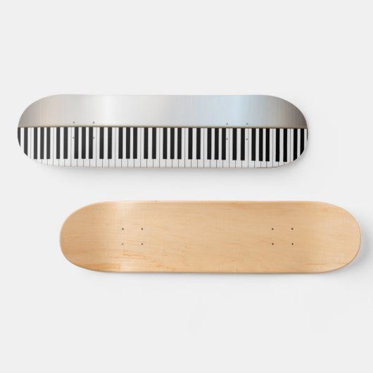 Coole Klaviertasten, silber Skateboard (Horizontal)