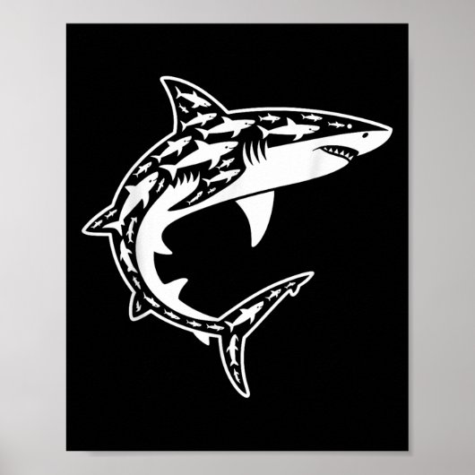Coole Kleidung für Männer Frauen Kid Great White S Poster (Vorne)