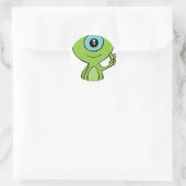 Coole kleine Alien Runder Aufkleber (Tasche)