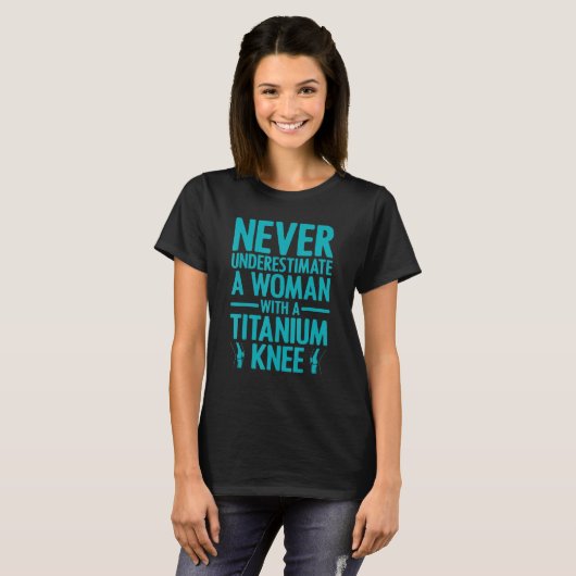 Coole Knie-Operation für Frauen Mädchen Titanium K T-Shirt (Vorne ganz)