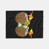 Coole Kokosgetränke Brust Funny Palm Tree Juice D Fleecedecke (Vorderseite (Horizontal))