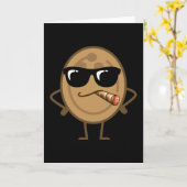 Coole Kokosnuss Karte (Gelbe Blume)