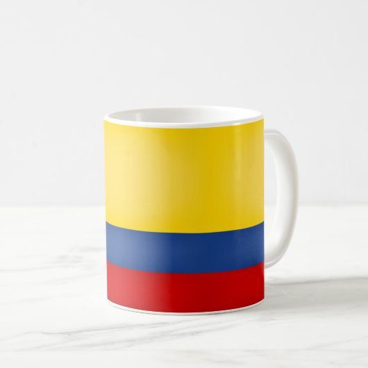 Coole kolumbianische Flagge Kaffeetasse (VorderseiteRechts)
