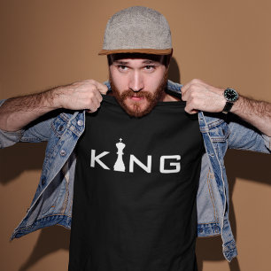 Coole König Typography Schachspieler T-Shirt