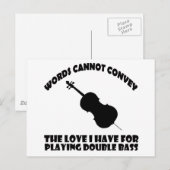 coole Kontrabass-Designs Postkarte (Vorne/Hinten)