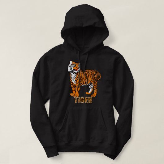 Coole Kontrastkorrektur für Tigerabbildungen Hoodie (Design vorne)