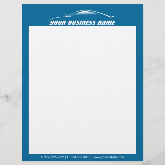 Coole Kontur Automotive Business Letterhead Briefkopf (Vorderseite)