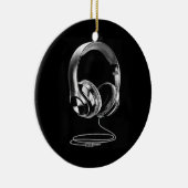 Coole Kopfhörer-Design für Men DJ Music Keramik Ornament (Rechts)