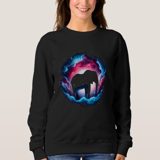 Coole kosmische Elefantengalaxie Sweatshirt (Vorderseite)