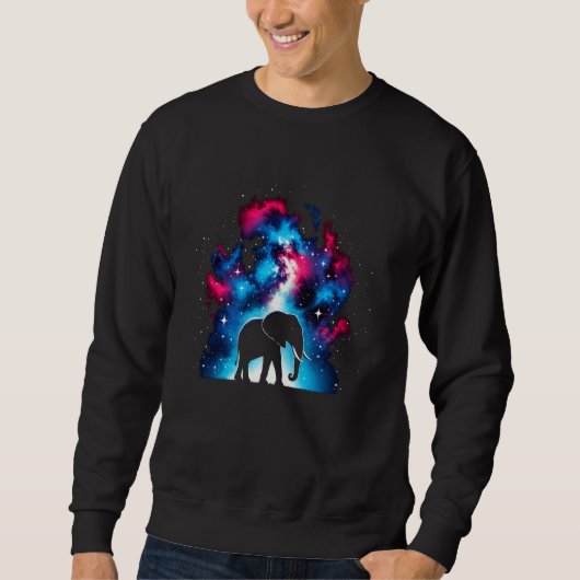 Coole kosmische Elefantengalaxie Sweatshirt (Vorderseite)