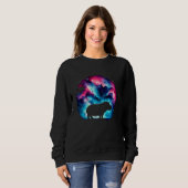 Coole kosmische Hippopotamus Galaxy Graphic Space  Sweatshirt (Vorne ganz)