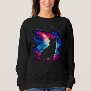 Coole kosmische Hyena Galaxy Grafik Kunst Sweatshirt