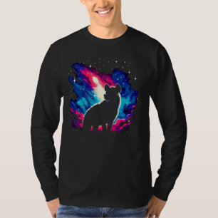 Coole kosmische Hyena Galaxy Grafik Kunst T-Shirt