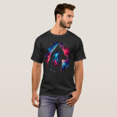 Coole kosmische Maned Wolf Galaxy Graphic Space Ar T-Shirt (Vorne ganz)