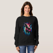 Coole Kosmische Okapi Galaxy Grafik Weltraumkunst Sweatshirt (Vorne ganz)