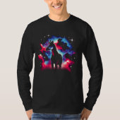 Coole Kosmische Okapi Galaxy Grafik Weltraumkunst T-Shirt (Vorderseite)