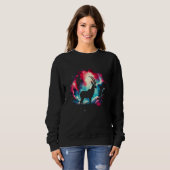 Coole kosmische Roan Antelope Galaxy Graphic Space Sweatshirt (Vorne ganz)