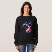 Coole kosmische Tigergalaxie Sweatshirt (Vorne ganz)