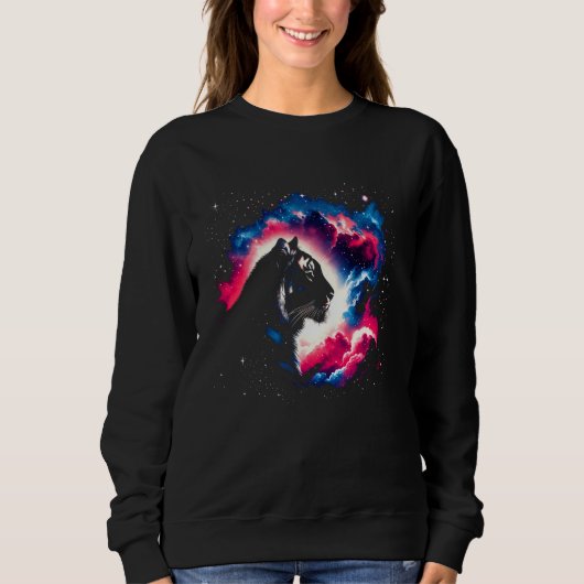 Coole kosmische Tigergalaxie Sweatshirt (Vorderseite)