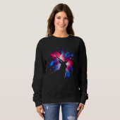 Coole kosmische Wasserbäckergalaxie Sweatshirt (Vorne ganz)
