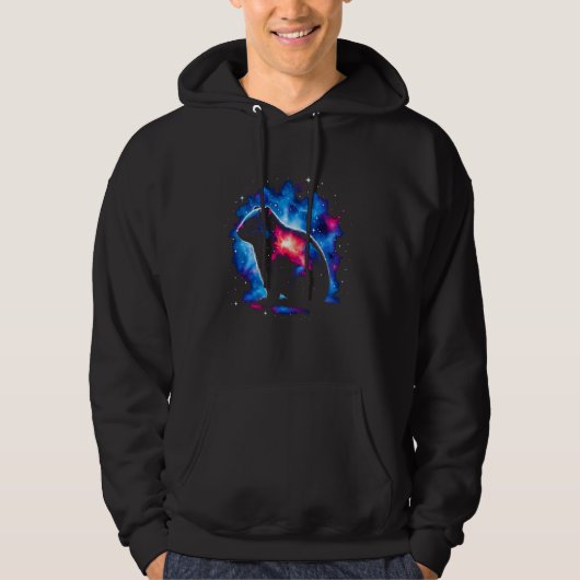 Coole Kosmische Wombat Galaxy Graphic Space Art Hoodie (Vorderseite)