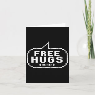 Coole kostenlose Hugs Quotes Novelty Graphic T-Shi Karte