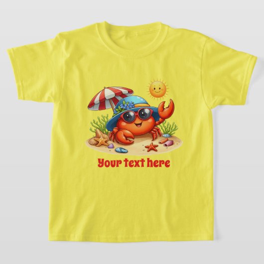 Coole Krabben ergänzen Strandmädchen T-Shirt (Ablage )