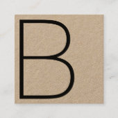 Coole Kraft-Beruflich-Monogramm-Platz Quadratische Visitenkarte (Vorderseite)