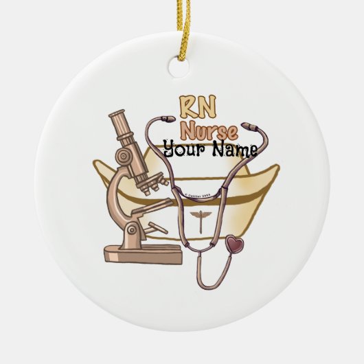 Coole Krankenschwester RN Keramik Ornament (Vorne)