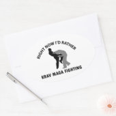 coole Krav Maga Designs Ovaler Aufkleber (Umschlag)