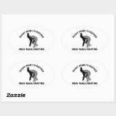 coole Krav Maga Designs Ovaler Aufkleber (Blatt)