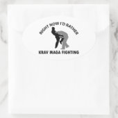 coole Krav Maga Designs Ovaler Aufkleber (Tasche)