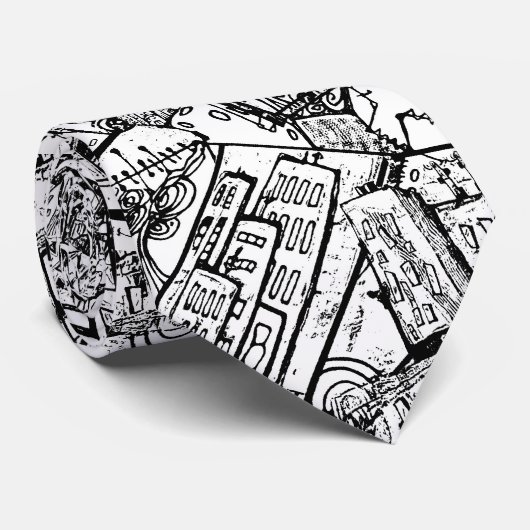 coole Krawatte der Gebäude (Gerollt)