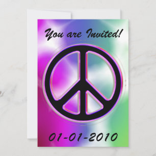 Coole Krawatte Dyed Peace Einladungen