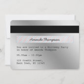 Coole Kreditkarte Geburtstag Partei Einladung (Rückseite)