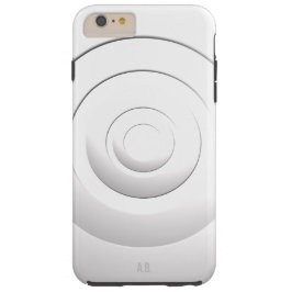 Coole Kreise Modernes Weiß mit benutzerdefinierten iPhone 16 Plus Hülle