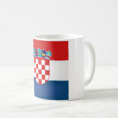 Coole kroatische Flagge Kaffeetasse (VorderseiteRechts)