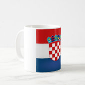 Coole kroatische Flagge Kaffeetasse (Vorderseite Links)