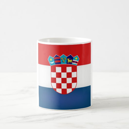 Coole kroatische Flagge Kaffeetasse (Mittel)