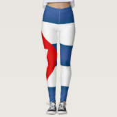 Coole kubanische Flagge Leggings (Vorderseite)