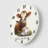 coole Küchen- oder Bürokaffee Große Wanduhr (Winkel)