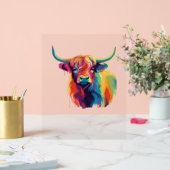 Coole Kuh im Wiesenklassik-T - Shirt Acrylschild (Hochzeit)