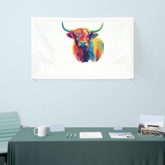 Coole Kuh im Wiesenklassik-T - Shirt Banner (Messeveranstaltung)