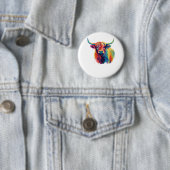 Coole Kuh im Wiesenklassik-T - Shirt Button (Beispiel)