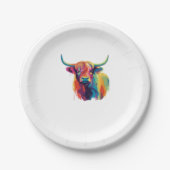 Coole Kuh im Wiesenklassik-T - Shirt Pappteller (Vorderseite)